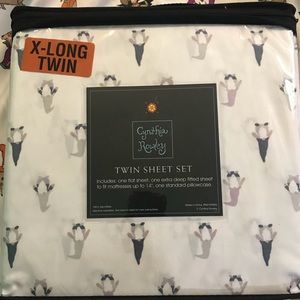 Extra long twin Cynthia Rowley sheets set Linens